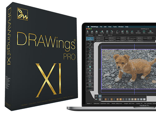 DRAWings PRO XI Embroidery Software